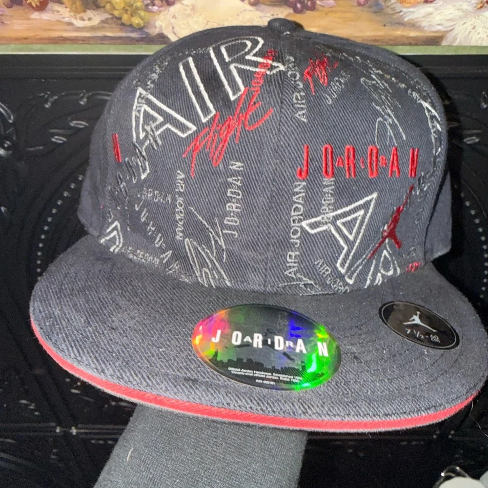 Vintage collectors Air Jordan Flight Hat with Red and White Details